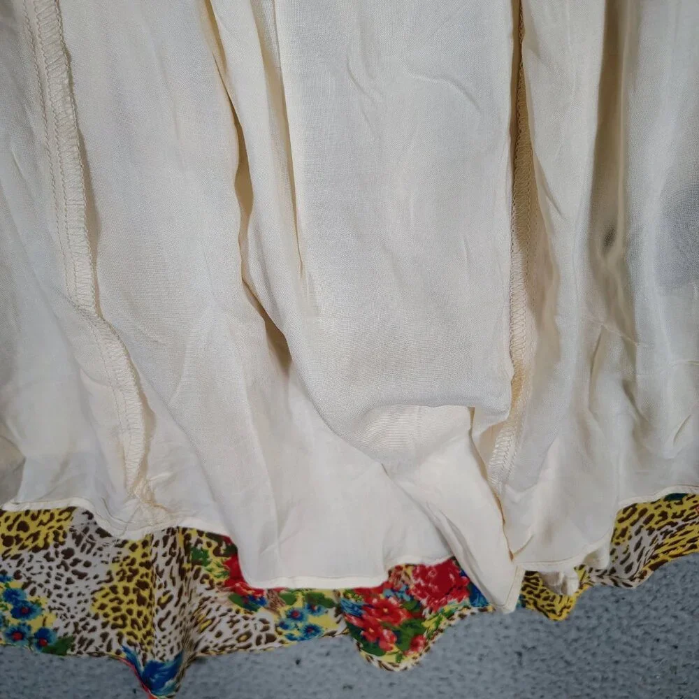 Urban Outfitters Maxi Dress Womens Small Yellow Multi Floral & Leopard Print NWT - Picture 8 of 14